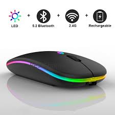 RGB Mouse | Rechargeable Wireless RGB Optical Mouse, For Pc